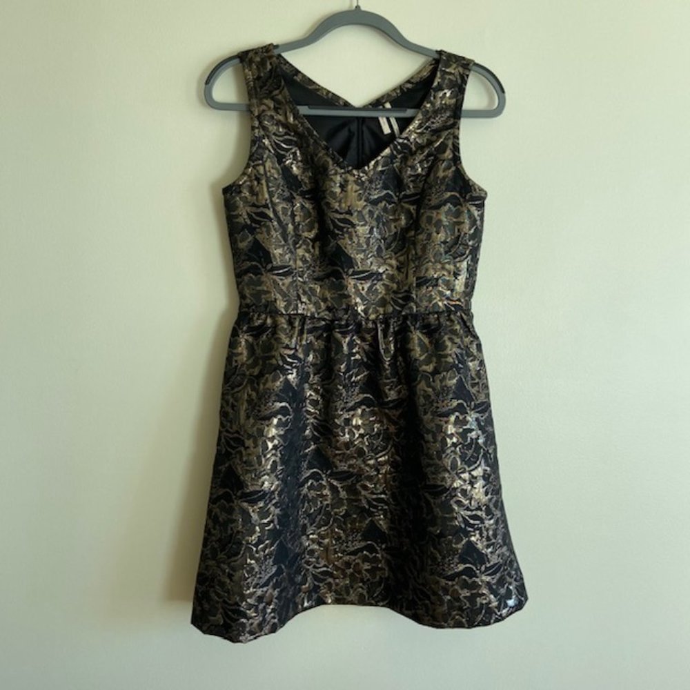 Black and Gold Cocktail Dress